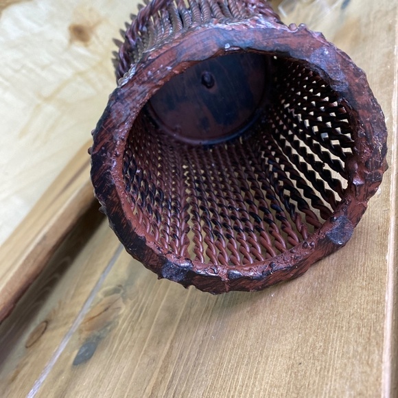 Iron Metal Candle Holder Wheat Bundle Western Farm Decor Heavy Duty - Picture 5 of 8